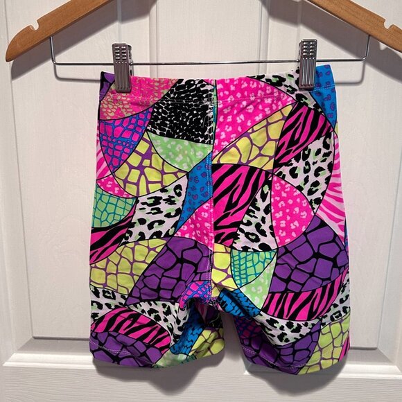 Wave One Animal Patch Print Bike Spandex Shorts Size S - Picture 2 of 3